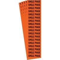 "Single Phase" Conduit & Voltage Labels, 1/2" x 2-1/4", Cloth/Vinyl, English Stor-it Systems