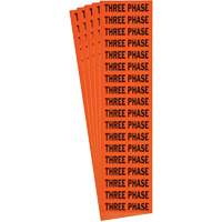 "Three Phase" Conduit & Voltage Labels, 1/2" x 2-1/4", Cloth/Vinyl, English Stor-it Systems
