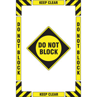 "Keep Clear Do Not Block" Floor Marking Kit, Adhesive, English with Pictogram Stor-it Systems