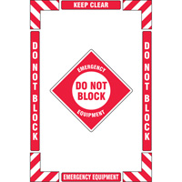 "Emergency Equipment" Floor Marking Kit, Adhesive, English with Pictogram Stor-it Systems