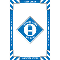 "Sanitation Station" Floor Marking Kit, Adhesive, English with Pictogram Stor-it Systems