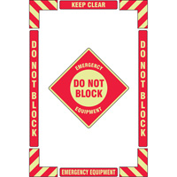 "Emergency Equipment" Floor Marking Kit, Adhesive, English with Pictogram Stor-it Systems
