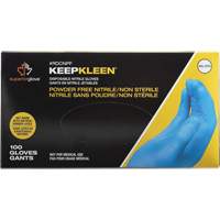 KeepKleen&reg; Disposable Glove, Small, Nitrile, 2.8-mil, Powder-Free, Blue Stor-it Systems