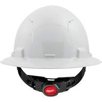 Full Brim Hardhat with 4-Point Suspension System, Ratchet Suspension, ANSI Type I/CSA Type 1 Stor-it Systems