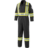 7702BK FR-Tech&reg; 88/12 FR Arc Rated Coveralls, Size 36, Black, 9.7 cal/cm² Stor-it Systems