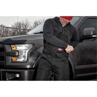 GridIron Regular Length Zip-To-Thigh Bib Overall, Men's, Large, Black Stor-it Systems