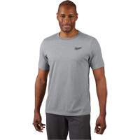 Hybrid Work Tee Shirt, Men's, Small, Grey Stor-it Systems