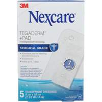 Pansement + tampon transparent Nexcare Tegaderm, Rectangulaire/carr&eacute;e, 4", Plastique, St&eacute;rile Stor-it Systems
