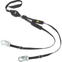V-Series Utility Energy Absorbing Lanyard, 6', Snap Hook Center, Snap Hook Leg Ends, Nylon Stor-it Systems