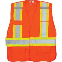 CSA-Compliant High-Visibility Surveyor Vest, High Visibility Orange, Medium, Polyester, CSA Z96 Class 2 - Level 2 SGZ627 | Stor-it Systems