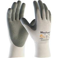 ATG MaxiFoam&reg; Premium Seamless Knit Gloves, Large, Nitrile Coating, 15 Gauge, Nylon Shell Stor-it Systems