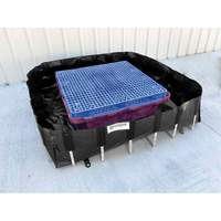 Berme de confinement des d&eacute;versements Ultra-IBC Berm, Capacit&eacute; 400 gal. US, 6' la x 6' lo x 18" h, Support en L Stor-it Systems
