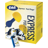 E-A-R™ Express Pod Plugs Earplugs, Uncorded, Bulk - Pillow Pack, 25 dB NRR, One-Size SH116 | Stor-it Systems