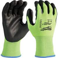 High-Visibility Cut-Resistant Gloves, Size Small, 15 Gauge, Nitrile/Polyurethane Coated, Polyethylene Shell, ANSI/ISEA 105 Level 2 Stor-it Systems