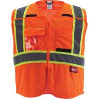 Flagman Safety Vest, High Visibility Orange, Medium/Small, CSA Z96 Class 2 - Level 2 SHA077 | Stor-it Systems