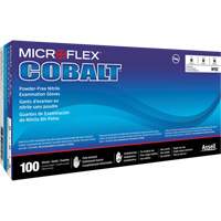 Gants d'examen d'usage multiple Microflex Cobalt N19, T-petit, Nitrile, 3,9 mils, Sans poudre, Bleu, Classe 2 Stor-it Systems