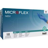 Gants Microflex N85, T-petit, Nitrile, 3,5 mils, Sans poudre, Bleu, Classe 2 Stor-it Systems