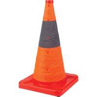 Collapsible Traffic Cone, 18" H, Orange Stor-it Systems