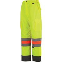 6041 Quebec Winter Traffic Control Pants, Polyester, X-Small, High Visibility Lime-Yellow Stor-it Systems