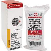 SmartCompliance&reg; Refill Compress Pressure Bandage with Ties, 4" L x 4" W Stor-it Systems