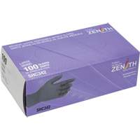 Gants jetables de calibre m&eacute;dical, Grand, Nitrile, 6 mils, Sans poudre, Noir, Classe 2 Stor-it Systems