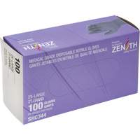Medical Grade Disposable Gloves, 2X-Large, Nitrile, 6-mil, Powder-Free, Black, Class 2 Stor-it Systems