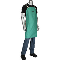 Dynamic Ironcat&reg; FR Cotton Sateen Apron, Bib, Green Stor-it Systems