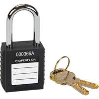 Lock for Lockouts, Safety Padlock, Keyed Different, Thermoplastic, 1-1/2" Width Stor-it Systems