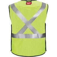 Breakaway Mesh Safety Vest, Black/High Visibility Lime-Yellow, Medium/Small, CSA Z96 Class 2 - Level FR SHC501 | Stor-it Systems
