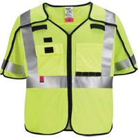 Breakaway Mesh Safety Vest, Black/High Visibility Lime-Yellow, Medium/Small Stor-it Systems