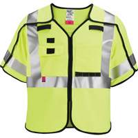 Breakaway Mesh Safety Vest, Black/High Visibility Lime-Yellow, Medium/Small, CSA Z96 Class 2 - Level FR SHC513 | Stor-it Systems