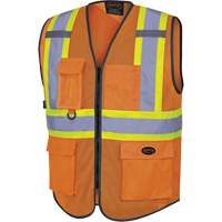 6960 Veste de s&eacute;curit&eacute; &agrave; maille en avant, Orange haute visibilit&eacute;, Moyen, Polyester Stor-it Systems