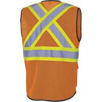 6960 Veste de s&eacute;curit&eacute; &agrave; maille en avant, Orange haute visibilit&eacute;, Moyen, Polyester Stor-it Systems