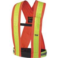 Safety Sash, High Visibility Orange, Yellow Reflective Colour, One Size SHC858 | Stor-it Systems