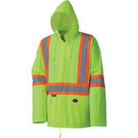 5599 Lightweight Waterproof Rain Suit, Polyester/PVC, X-Small, High Visibility Lime-Yellow Stor-it Systems