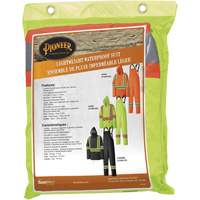 5599 Lightweight Waterproof Rain Suit, Polyester/PVC, X-Small, High Visibility Lime-Yellow Stor-it Systems