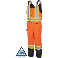 5040BB Salopettes matelass&eacute;es imperm&eacute;ables, Polyester, T-petit, Noir/Orange haute visibilit&eacute; Stor-it Systems