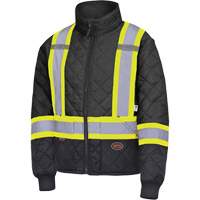 5017 Quilted Freezer Jacket, Polyester, Black, X-Small Stor-it Systems