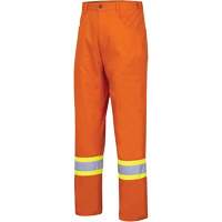 4461 Ultra-Cool Safety Pants, Cotton, 30, High Visibility Orange Stor-it Systems