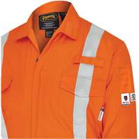 7702BB FR-Tech&reg; 2-Tone Safety Coverall, Size 36, Navy Blue/Orange, 10 cal/cm² Stor-it Systems