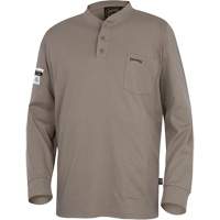 331 Chandail Henley en tricot interlock ignifuge, Petit, Beige Stor-it Systems