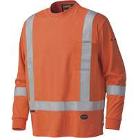 339SFA Chemise de s&eacute;curit&eacute; &agrave; manches longues ignifuge, Petit, Orange haute visibilit&eacute; Stor-it Systems