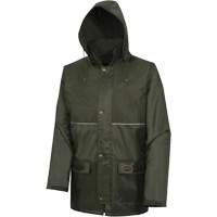 Manteau à capuchon indéchirable Nailhead pour planteur d’arbres, Polyester/PVC, T-petit, Vert SHE437 | Stor-it Systems