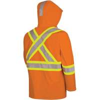 5880 FR/Arc-Rated Waterproof Rain Jacket, X-Small, High Visibility Orange, 10 cal/cm² Stor-it Systems