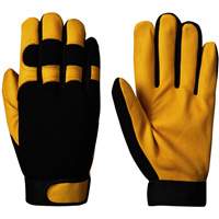 Mechanic's Style Ergonomic Gloves, Grain Goatskin Palm, Size Small SHE735 | Stor-it Systems