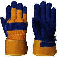 630 Blue Insulated Fitter's Gloves, One Size, Split Cowhide Palm, Boa Inner Lining Stor-it Systems
