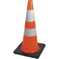 Premium Flexible Safety Cone, 28", Orange, 4" & 6" Reflective Collar(s) SHE782 | Stor-it Systems