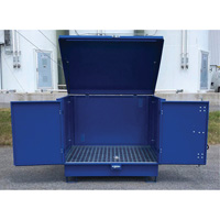 Ultra-Hard Top S4 Steel Spill Pallet, 61" L x 54.4" W x 52" H, 4700 lbs. Load Capacity Stor-it Systems