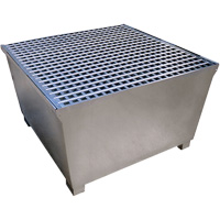 Steel Ultra-IBC Spill Pallet&reg;, 370 US gal. Spill Capacity, 57.6" x 34.7" x 56.9" Stor-it Systems