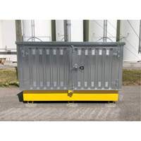 Steel Ultra-Twin IBC Hard Top, 123.4" L x 73.4" W x 66.4" H, 12250 lbs. Load Capacity Stor-it Systems